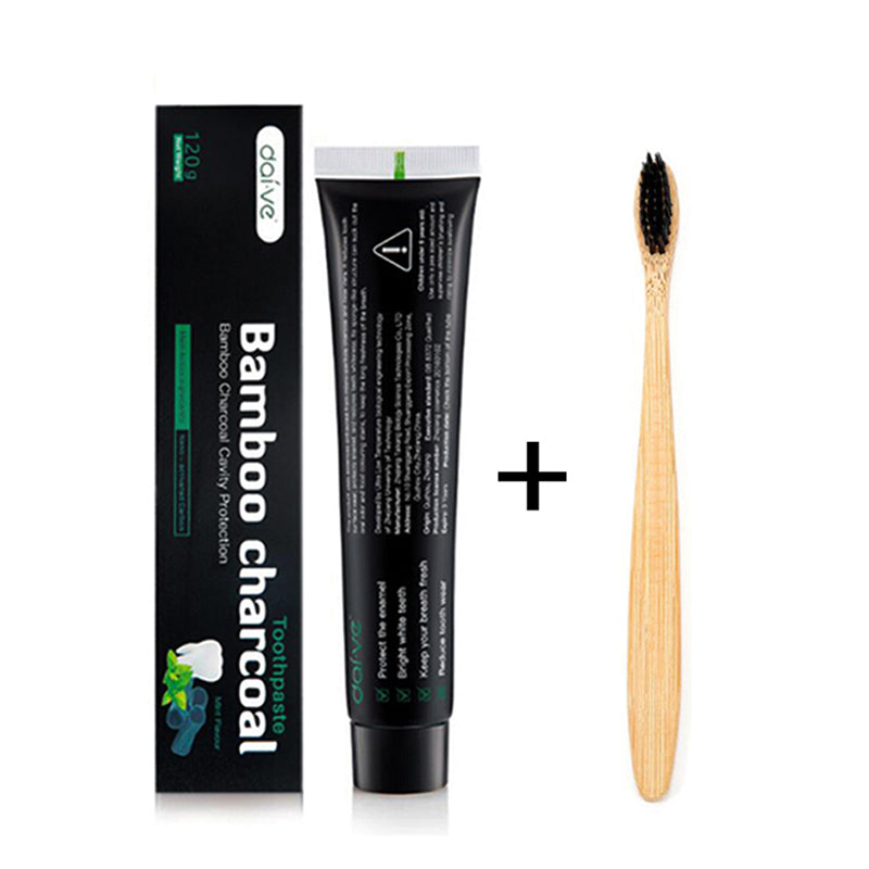 Bamboo Charcoal Toothpaste Teeth Whitening Powder Set