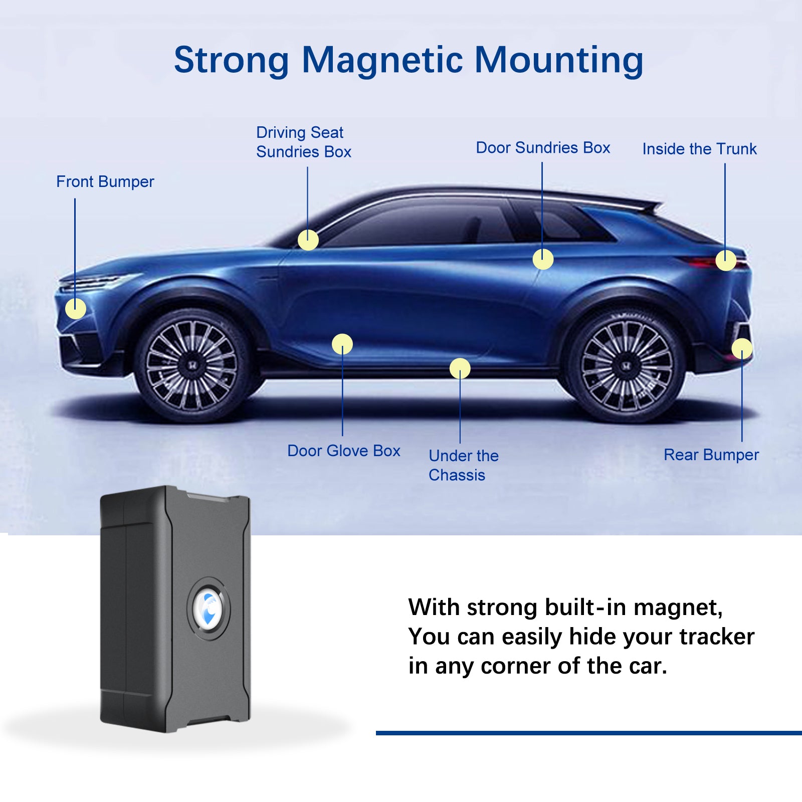 Anti-Theft Hidden GPS Tracker With Remote Control Real-Time Vehicle Tracker For Car, Truck, Motorcycle &amp; Luggage, Subscription Required