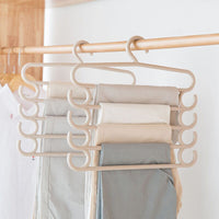 Stainless Steel Wardrobe Storage Type Pants Trousers Hanger Multi Layers Clothing Towel Storage Rack Closet Space Saver
