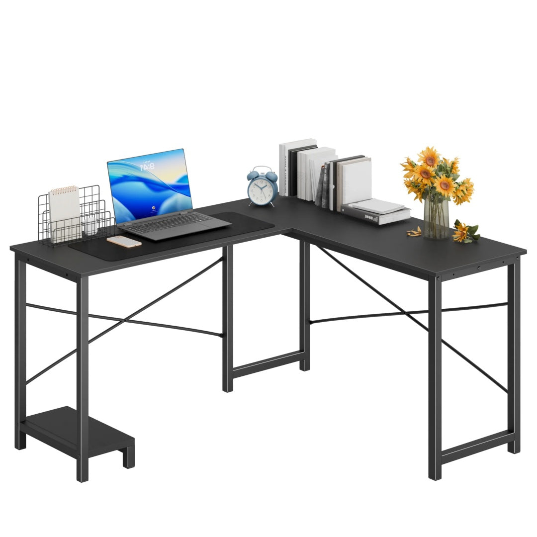 49-Inch L Shaped Desk - Computer Desk Corner Desks Gaming Desk PC Table, With CPU Stand Side Bag For Home Office Dorm Sturdy Writing Workstation
