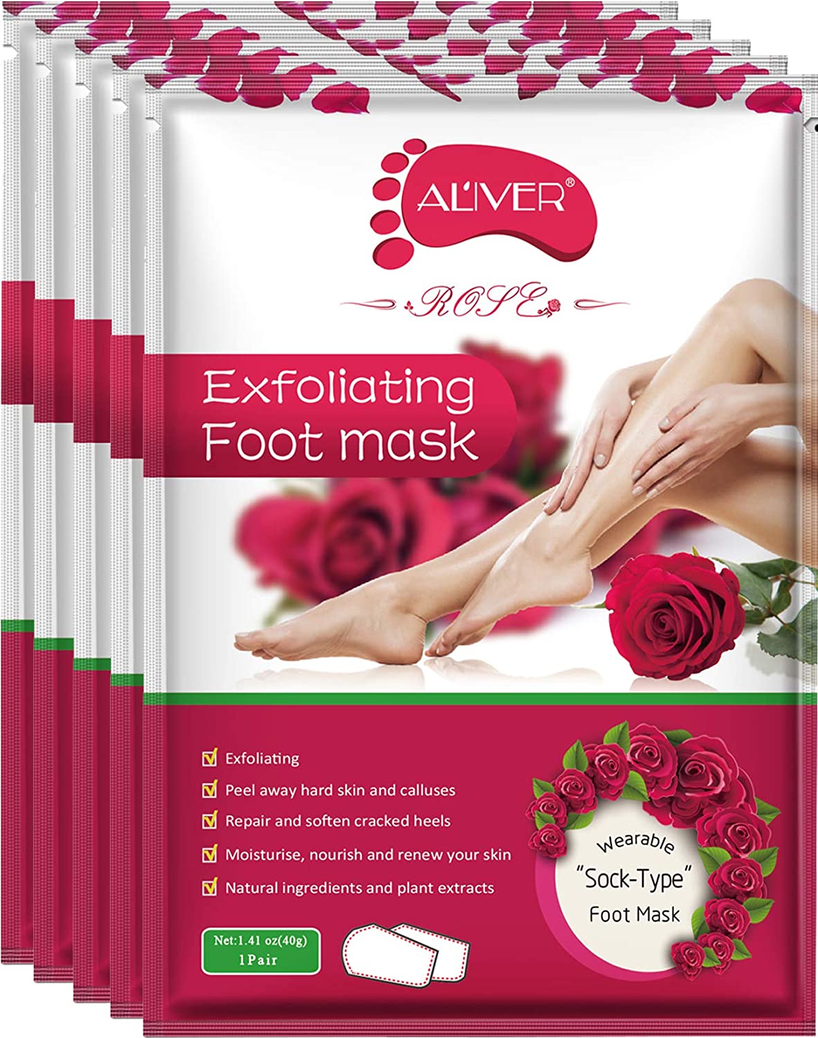ALIVER Foot Mask Rose Foot Mask 