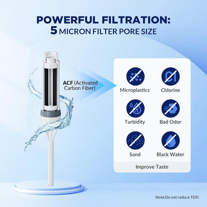 Filtered Water Bottle, 32oz Stainless Steel Water Bottle, With Filter Cartridge