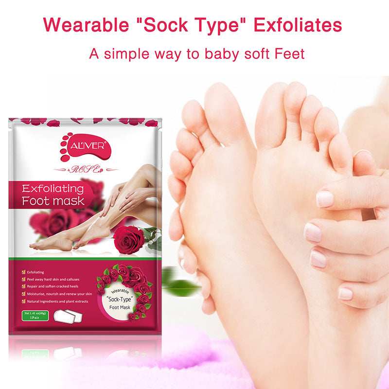 ALIVER Foot Mask Rose Foot Mask 