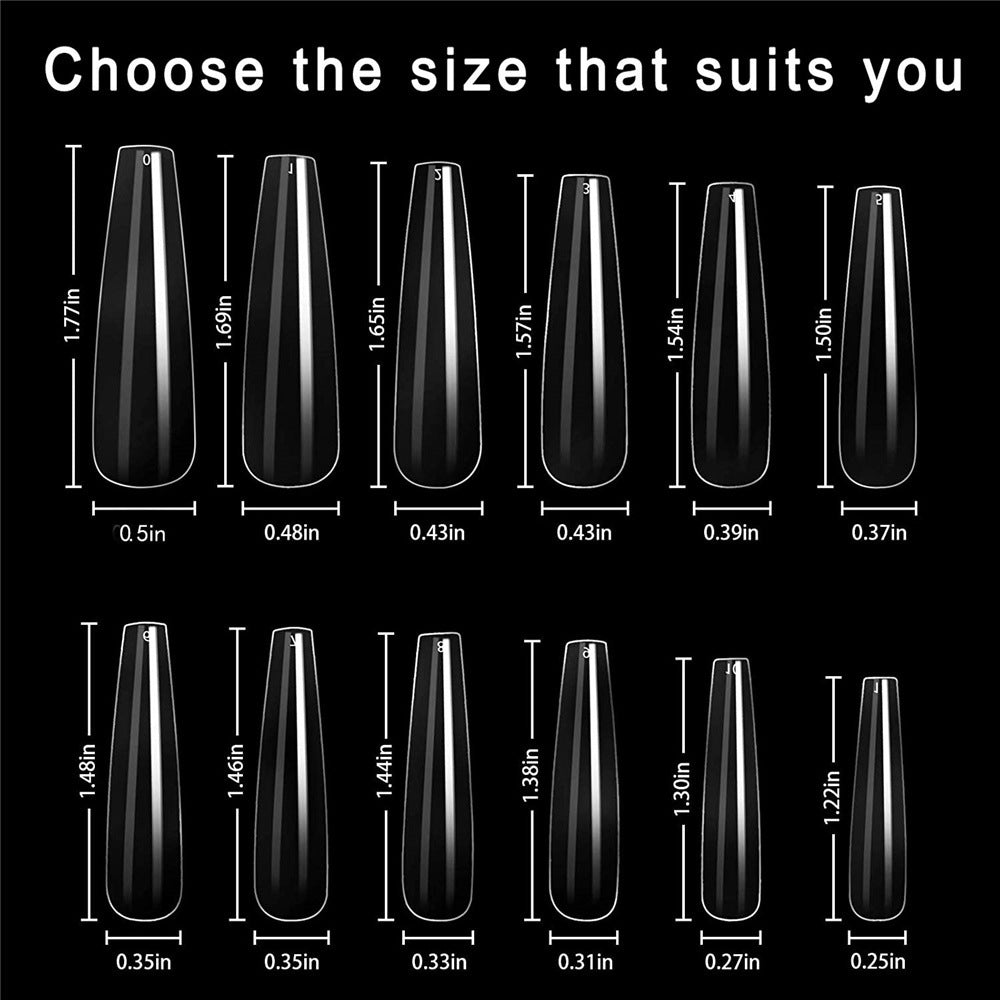 Nail Tools False Fingers Long Trapezoid Ballet Nail Patches