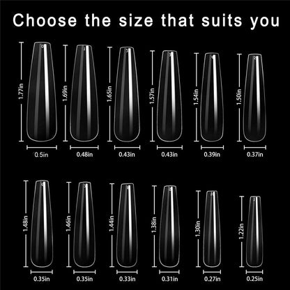Nail Tools False Fingers Long Trapezoid Ballet Nail Patches